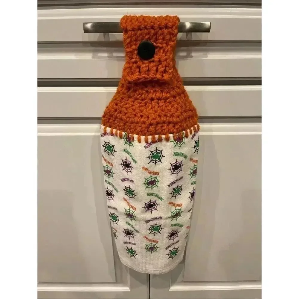 Crochet Top Kitchen Towel- Halloween